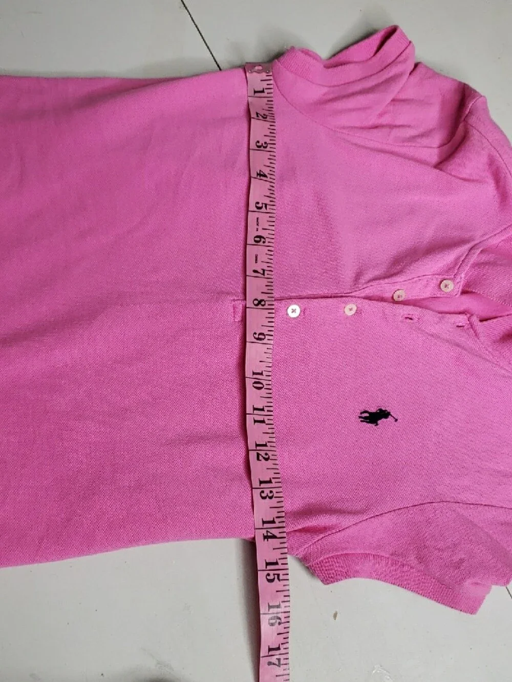 Polo Ralph Lauren Cotton Stretch Button Tennis Prep Knit Dress Size L Pink